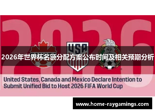 2026年世界杯名额分配方案公布时间及相关预期分析